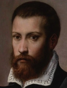 The face and gaze of the gentleman portrayed by Maso da San Friano