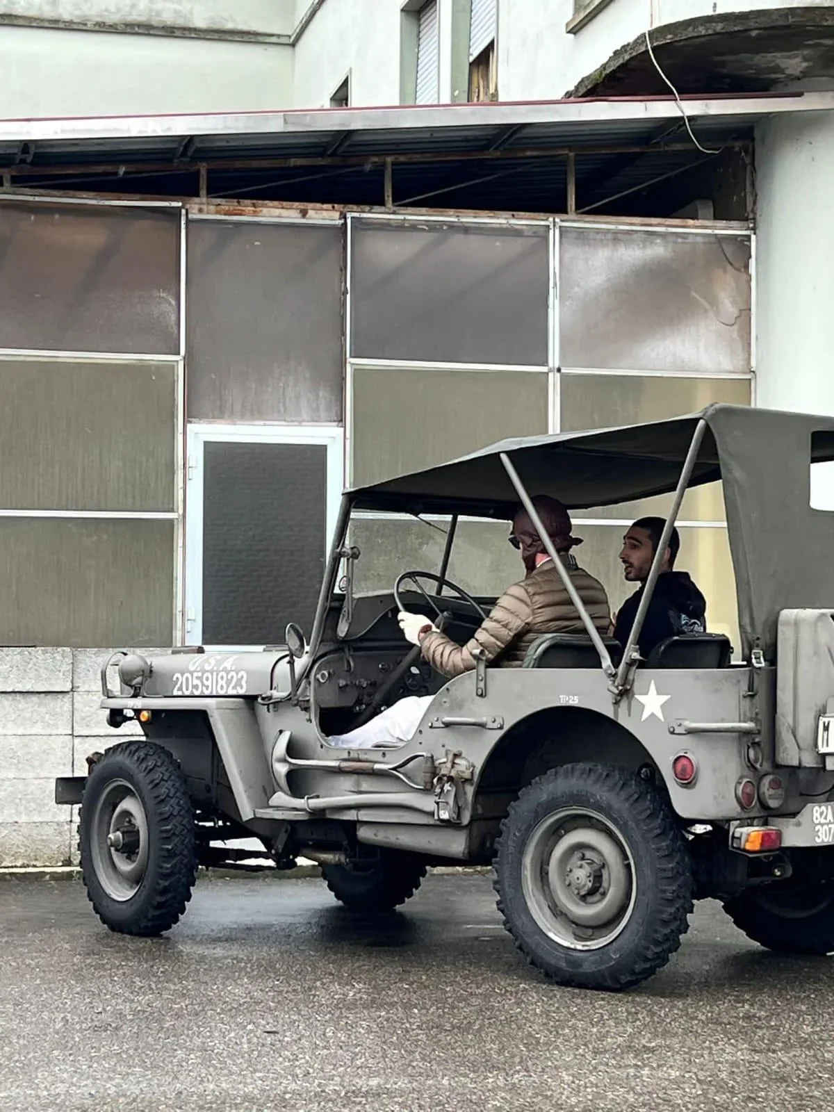 Chantal, a 1942 Willys MB military jeep in profile