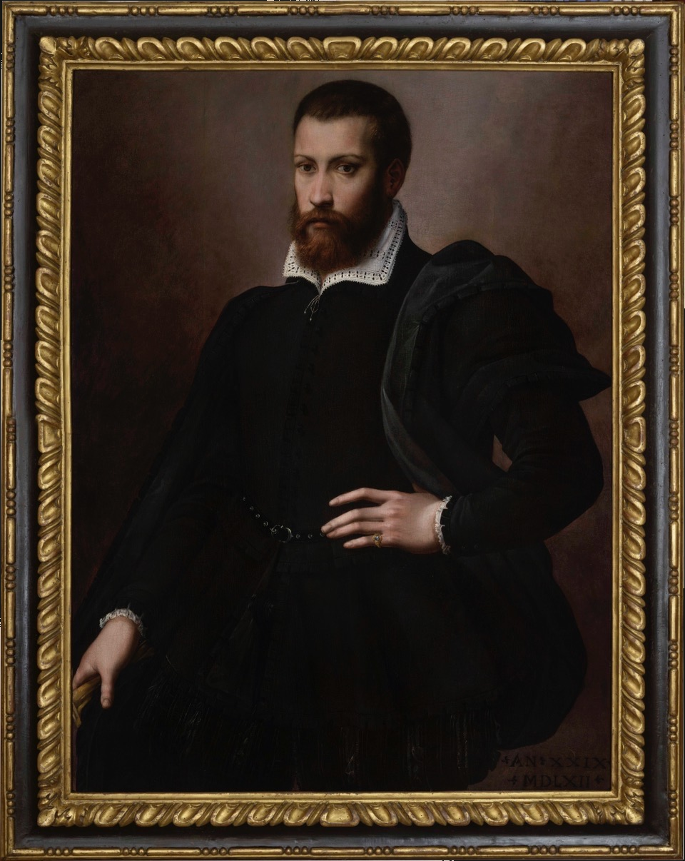 Portrait of a Gentleman by Maso da San Friano — complete painting and frame