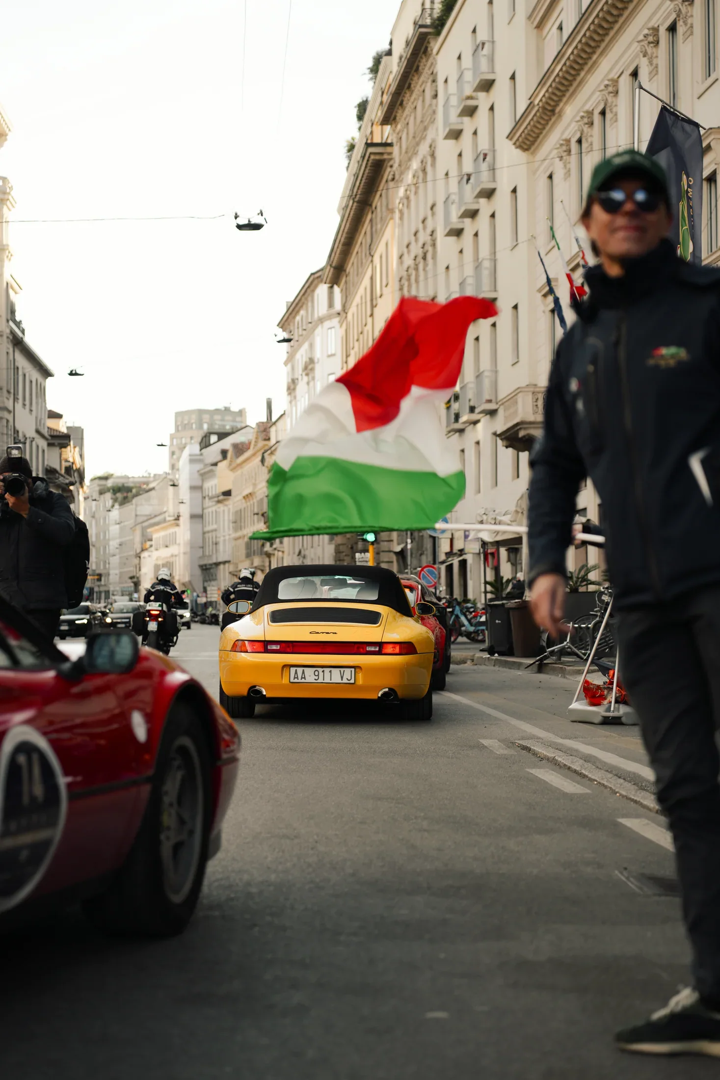 Daisy under the Italian flag during Coppa Milano Sanremo.