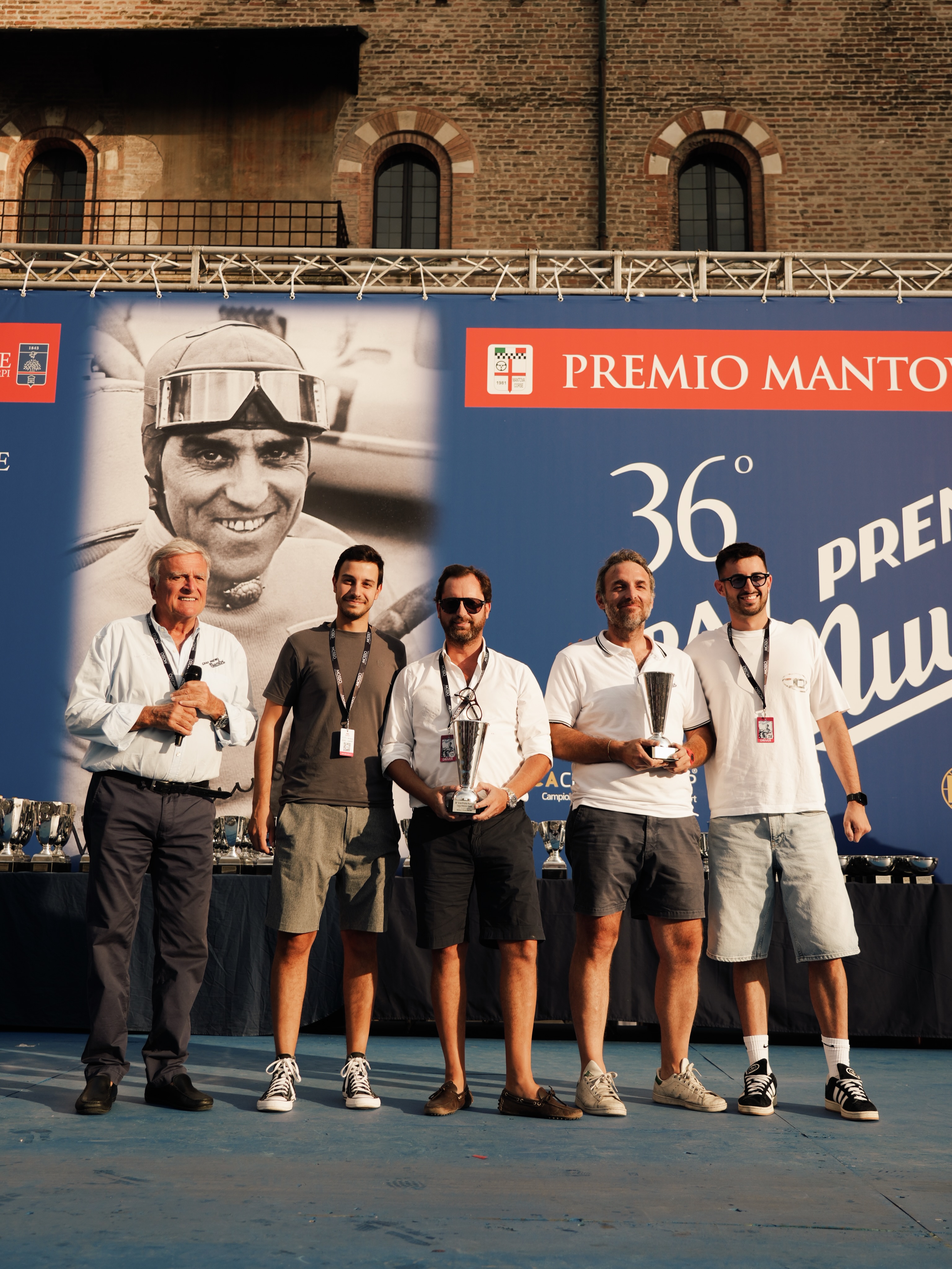 Andrea Galgano and Davide Montani on the Porsche Penske Trophy podium