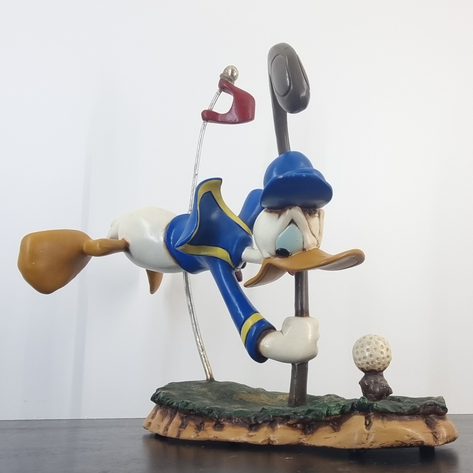 Donald Duck golfer collectible sculpture